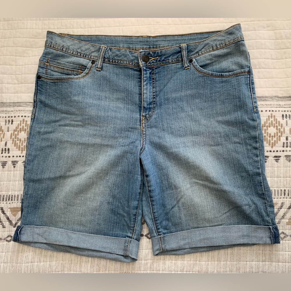 Faded Glory Jean Shorts with Rolled Hems -Size 16